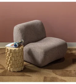 Fotel NOMU chenille brązowy