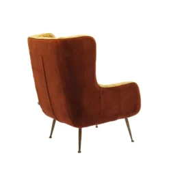 Fotel NONNA 103 cm welur żółty