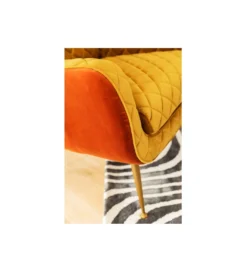 Fotel NONNA 103 cm welur żółty