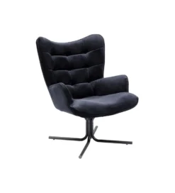 Fotel obrotowe OSCAR czarny chenille