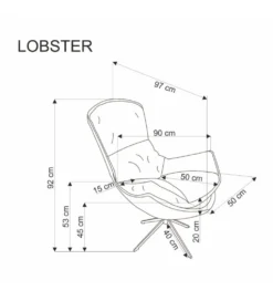Fotel obrotowe siedzisko 360 stopni LOBSTER beżowy