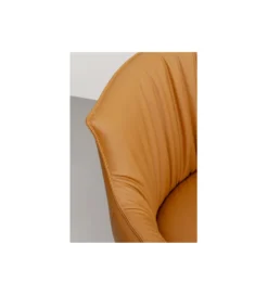Fotel obrotowy BONNIE 74 cm brązowy