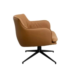 Fotel obrotowy BONNIE 74 cm brązowy