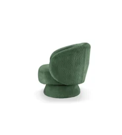 Fotel obrotowy BOSSA NOVA bouclé zielony