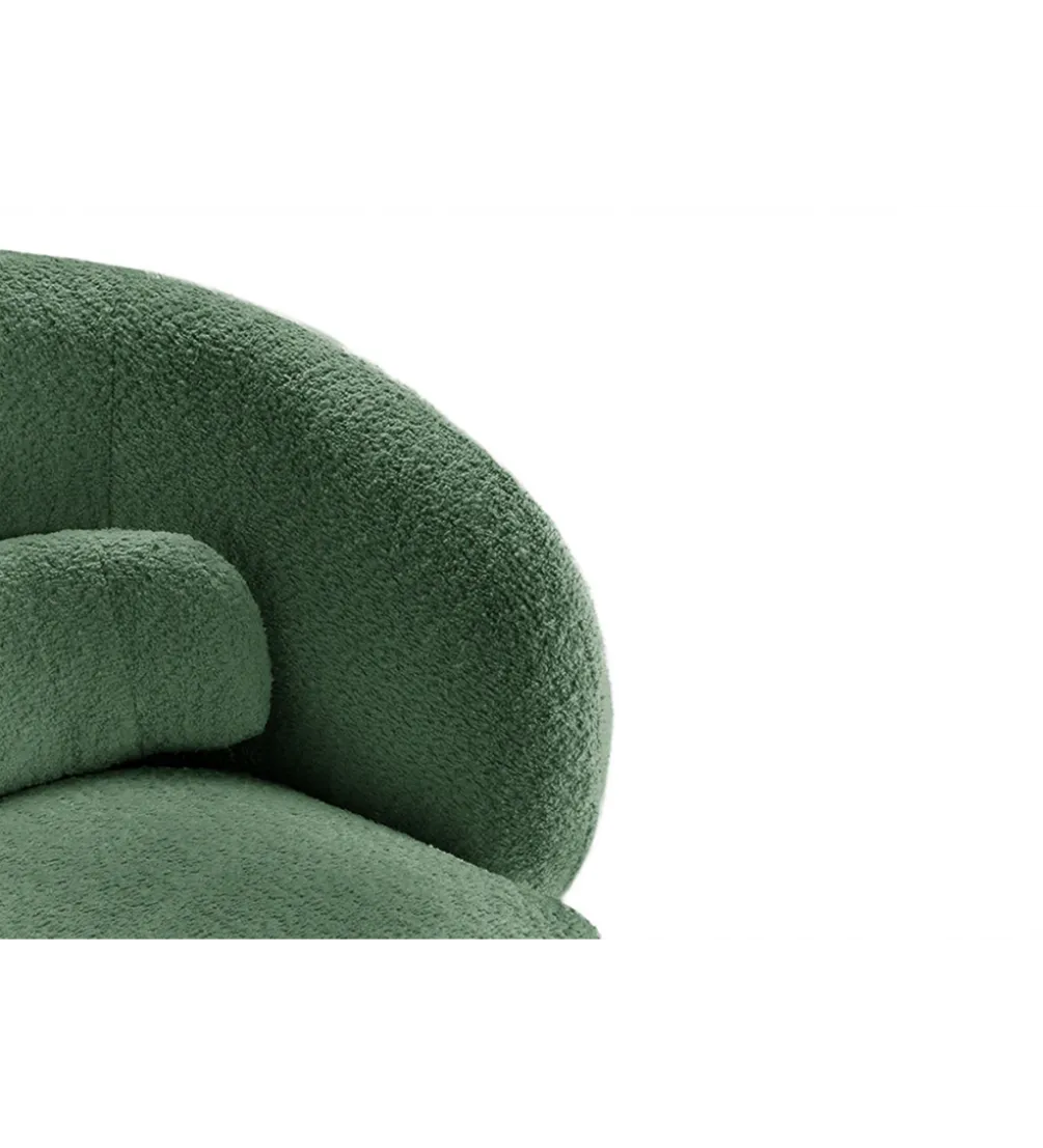 Fotel obrotowy BOSSA NOVA bouclé zielony