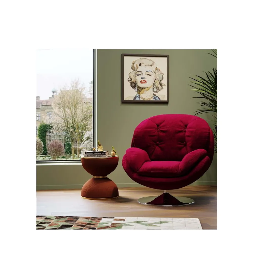 Fotel obrotowy COSY 86 cm wiśniowy
