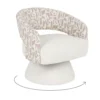 Fotel obrotowy GIRATORIO 72 cm beżowo kremowy