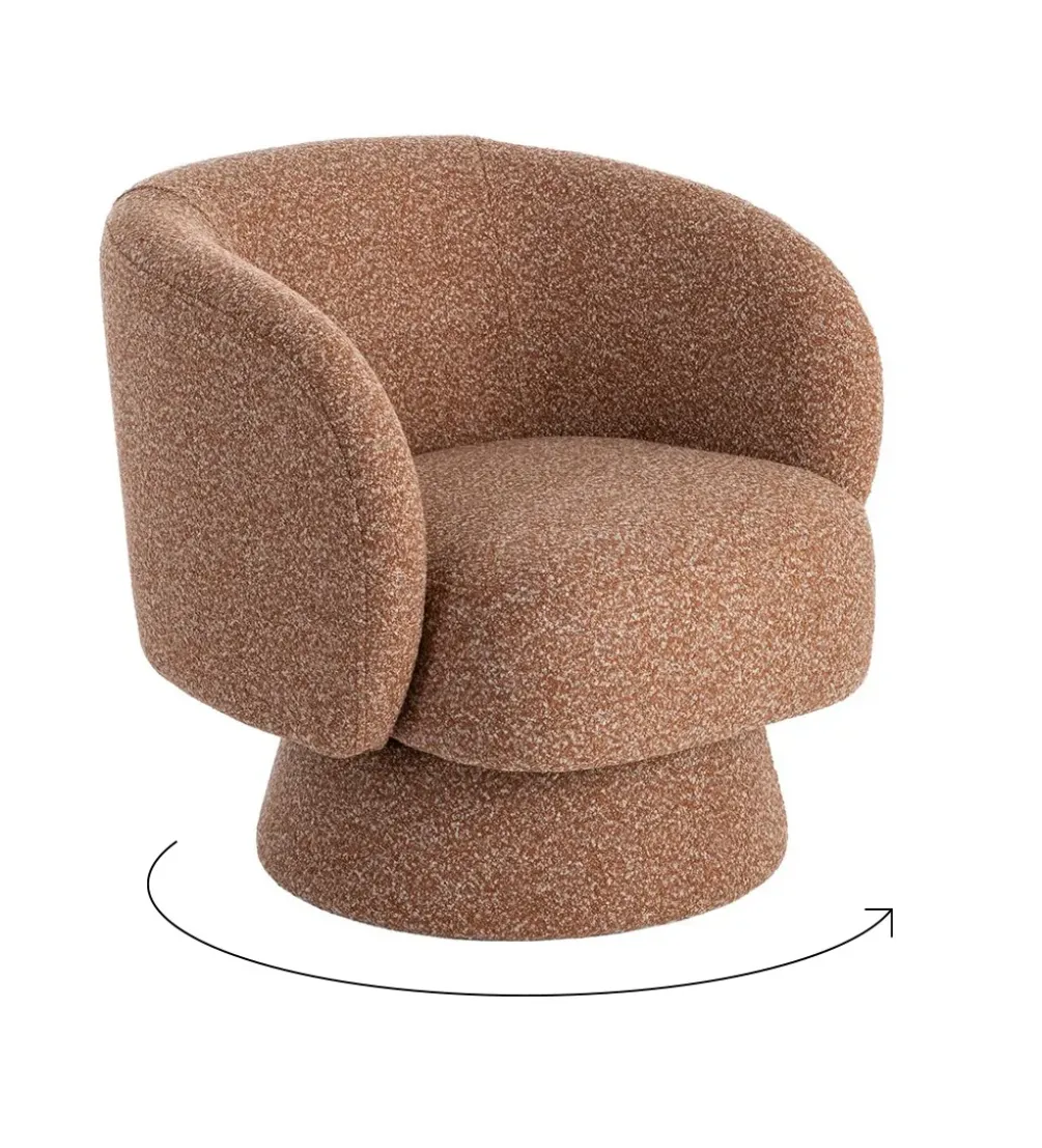 Fotel obrotowy GIRATORIO 77 cm łososiowy
