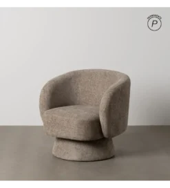 Fotel obrotowy GIRATORIO 77 cm taupe beżowy