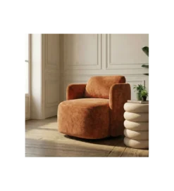 Fotel obrotowy GIRATORIO 66 cm terrakota