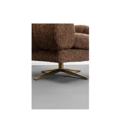 Fotel obrotowy JANNO 68 cm bouclé brązowe