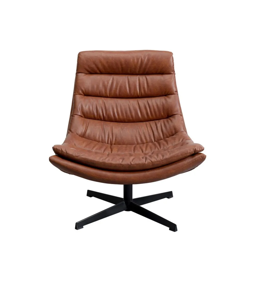 Fotel obrotowy LIDO 87 cm brązowy