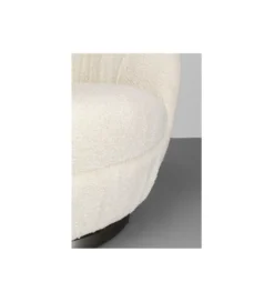 Fotel obrotowy Nube Bouclé 88 cm kremowy