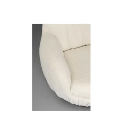 Fotel obrotowy Nube Bouclé 88 cm kremowy