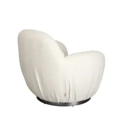 Fotel obrotowy Nube Bouclé 88 cm kremowy