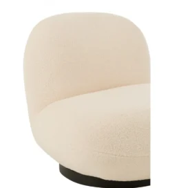 Fotel obrotowy Snow 81 cm Bouclé biała