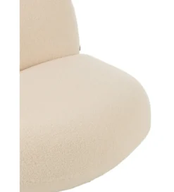 Fotel obrotowy Snow 81 cm Bouclé biała