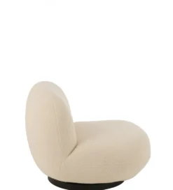 Fotel obrotowy Snow 81 cm Bouclé biała