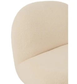 Fotel obrotowy Snow 81 cm Bouclé biała