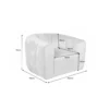 Fotel obrotowy 360 stopni LINO 103 cm ciemnoszary
