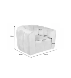 Fotel obrotowy 360 stopni LINO 103 cm greige