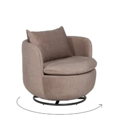 Fotel obrotowy SUMUTN 84 cm taupe