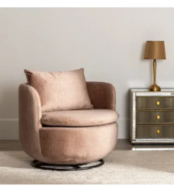 Fotel obrotowy SUMUTN 84 cm taupe