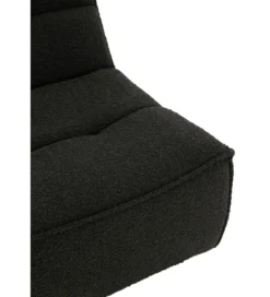 Fotel obrotowy Swivel Bouclé  83 cm czarny