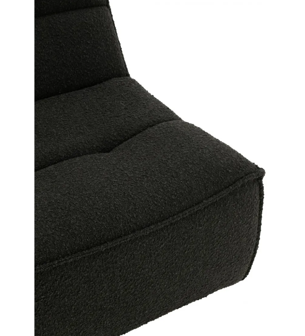 Fotel obrotowy Swivel Bouclé 83 cm czarny