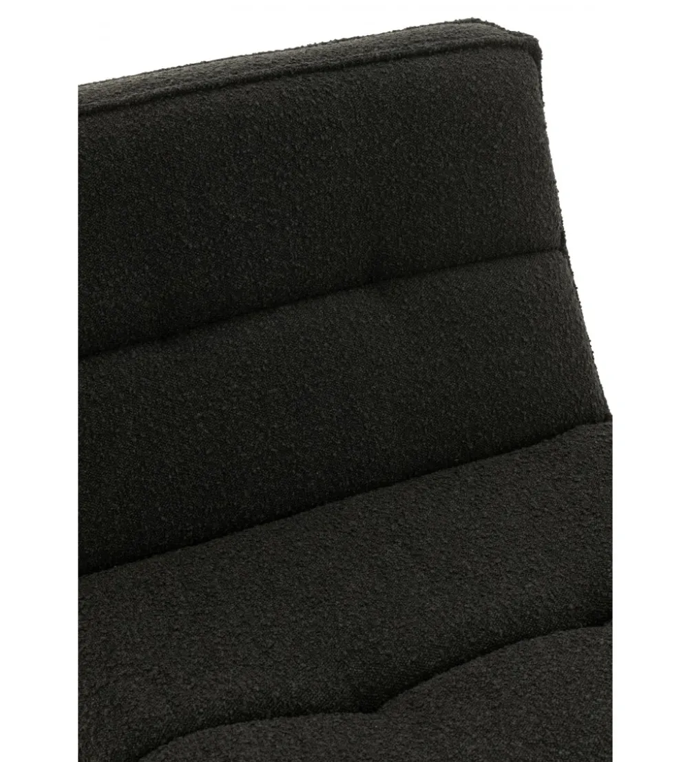 Fotel obrotowy Swivel Bouclé 83 cm czarny