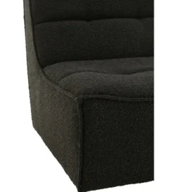 Fotel obrotowy Swivel Bouclé 83 cm czarny