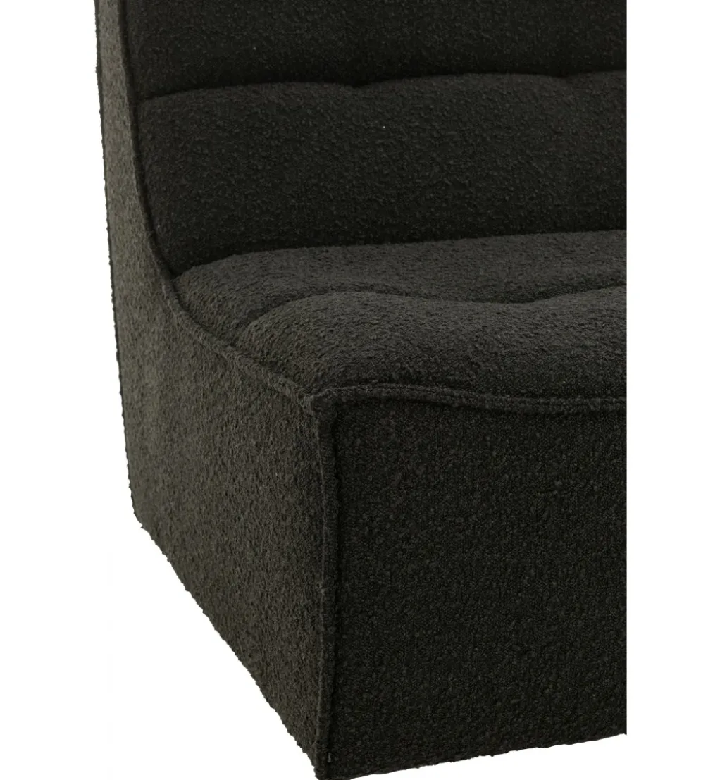 Fotel obrotowy Swivel Bouclé 83 cm czarny