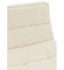 Fotel obrotowy Swivel Bouclé  83 cm kremowy