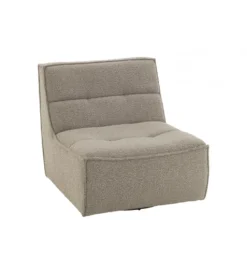 Fotel obrotowy Swivel Bouclé  83 cm taupe