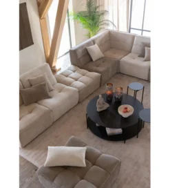 Fotel obrotowy Swivel Bouclé  83 cm taupe