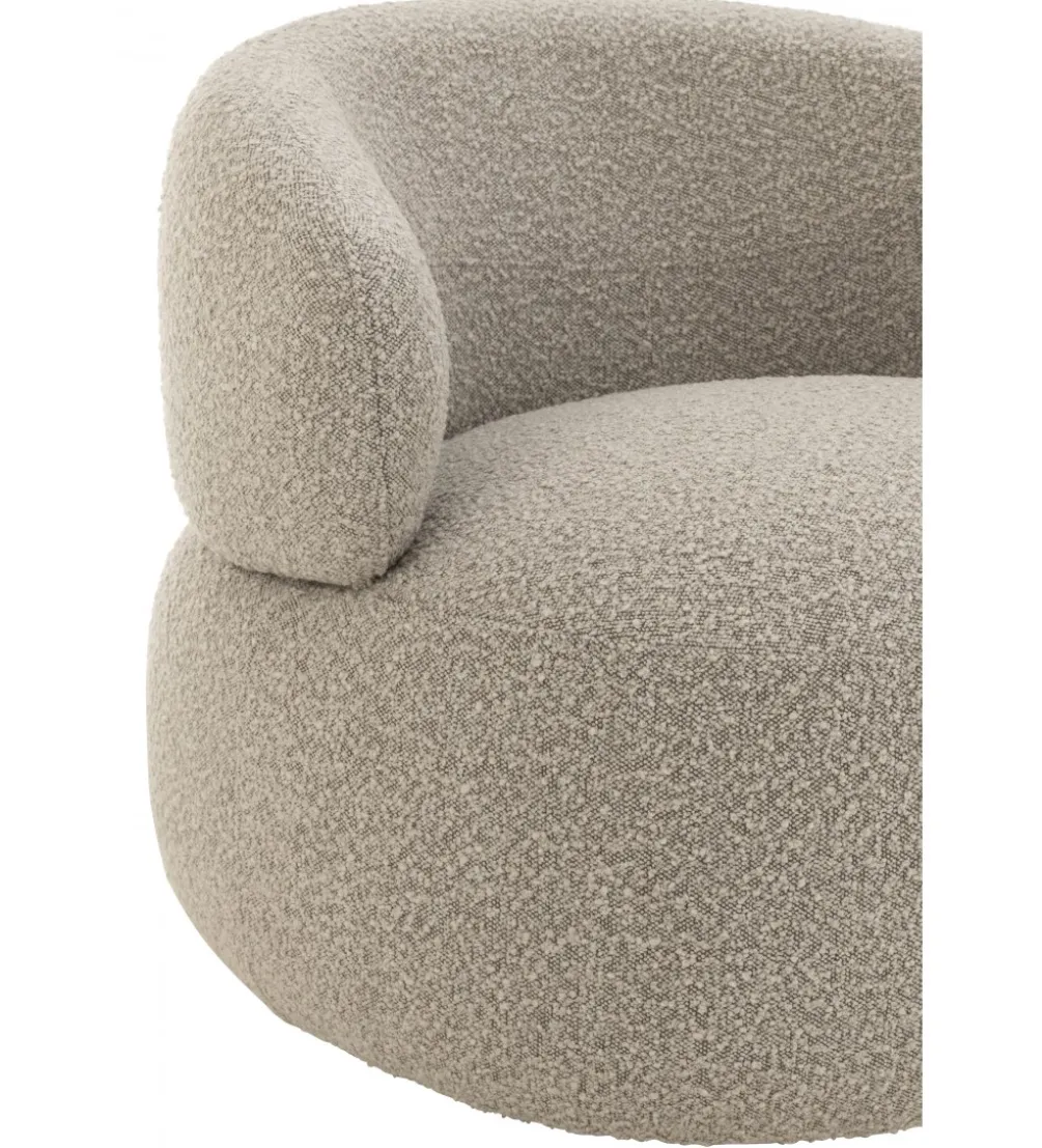 Fotel obrotowy Swivel II Bouclé 82 cm taupe