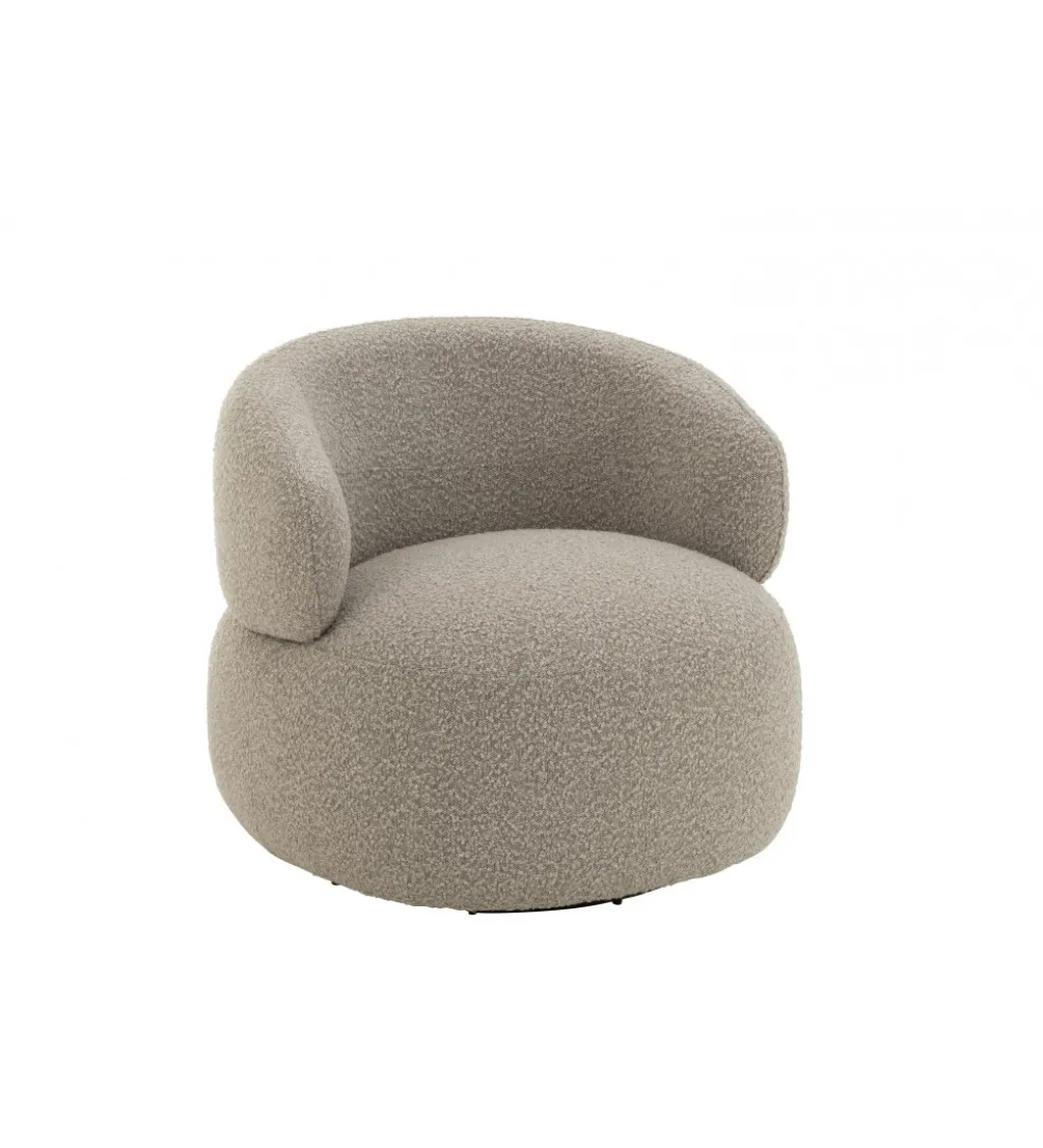 Fotel obrotowy Swivel II Bouclé 82 cm taupe