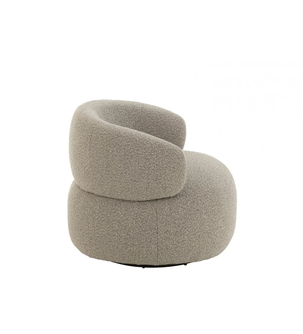 Fotel obrotowy Swivel II Bouclé 82 cm taupe