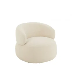 Fotel obrotowy Swivel II Bouclé  82 cm kremowy