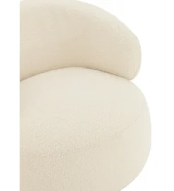 Fotel obrotowy Swivel II Bouclé  82 cm kremowy