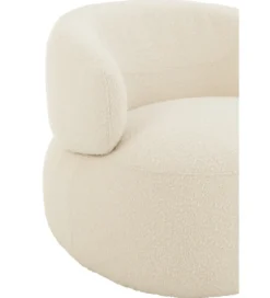 Fotel obrotowy Swivel II Bouclé  82 cm kremowy