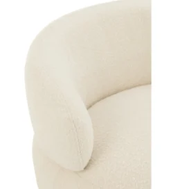 Fotel obrotowy Swivel II Bouclé  82 cm kremowy