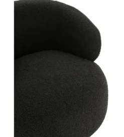 Fotel obrotowy Swivel II Bouclé  82 cm czarny