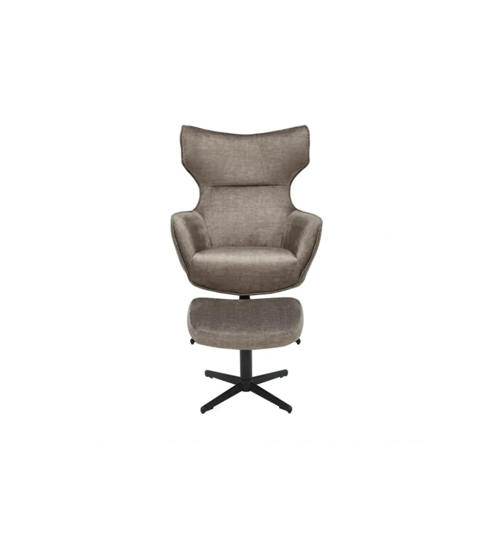 Fotel obrotowy VOGUE welwet taupe
