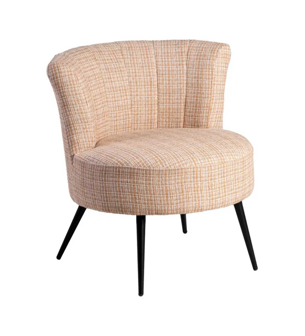 Fotel OSOI 71 cm tapicerowany marmurkowy