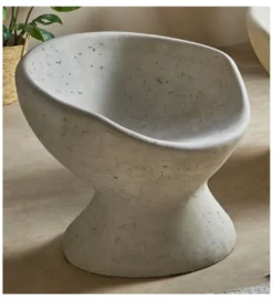 Fotel PIEDRA 60 cm szary wzorowany na kamień optyka betonu
