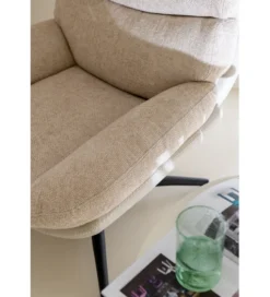 Fotel Relax z podnóżkiem beżowo szary