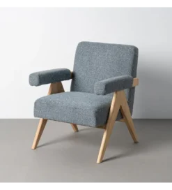 Fotel REZENTA 85 cm niebieski naturalny