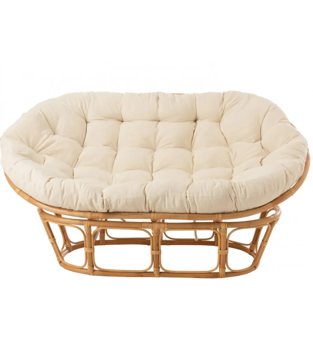 Fotel RONI Rattanowy 179 cm Naturalny