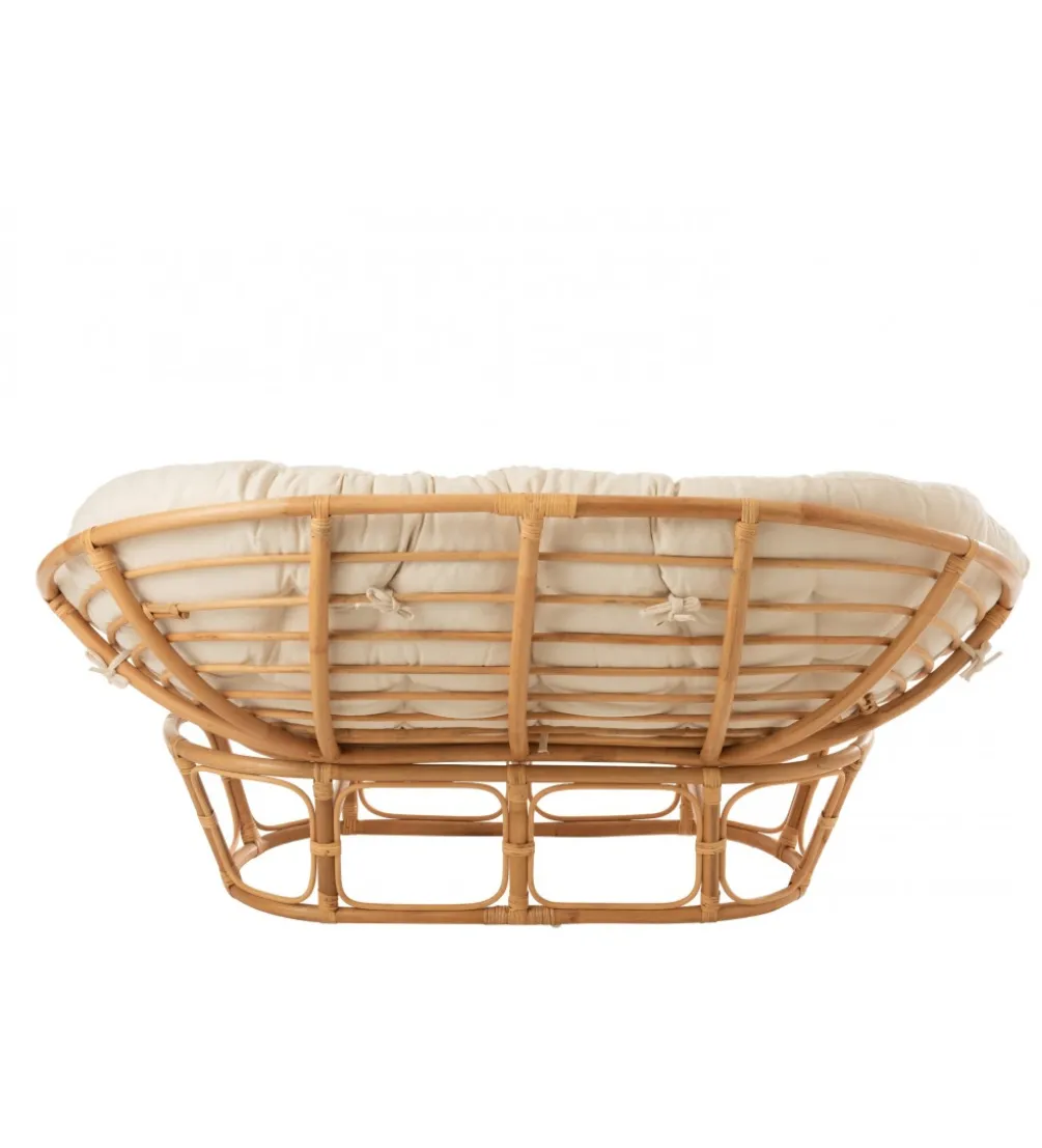 Fotel RONI Rattanowy 179 cm Naturalny